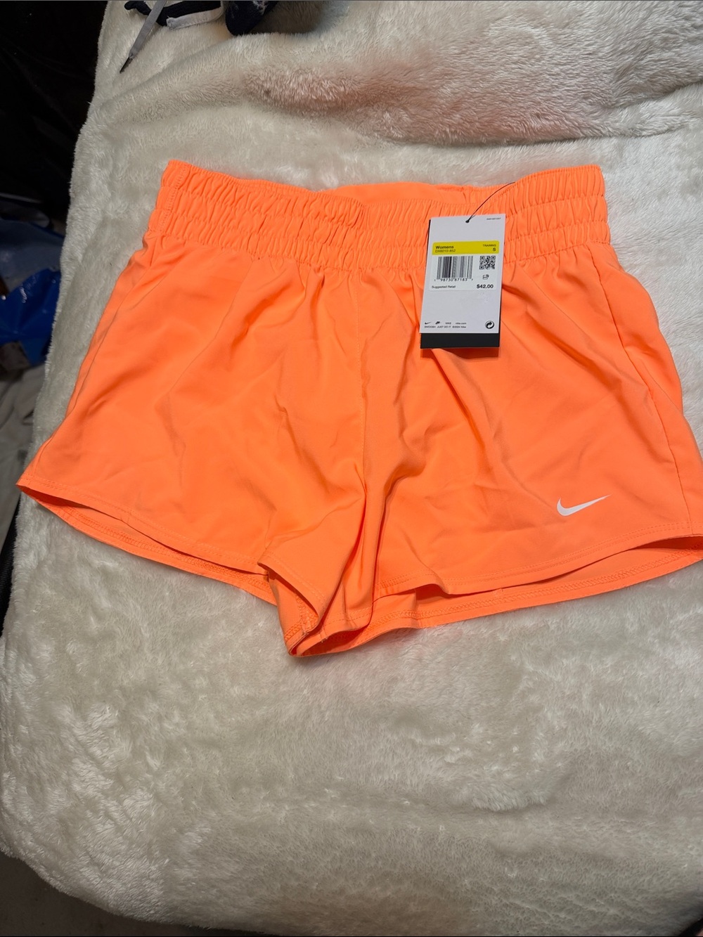 Nike Women's Neon Orange Athletic Shorts